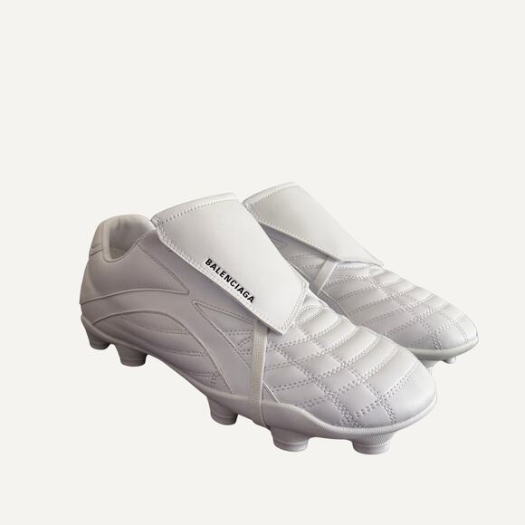 Size 42 - Balenciaga Men\'s White Lace Soccer Cleat Sneaker